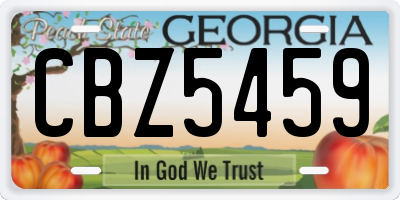 GA license plate CBZ5459