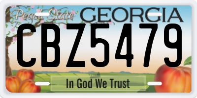 GA license plate CBZ5479