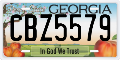 GA license plate CBZ5579