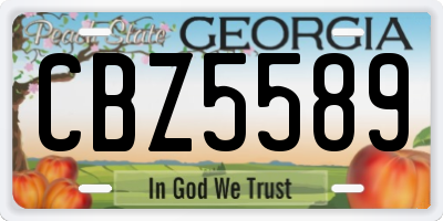 GA license plate CBZ5589