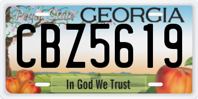 GA license plate CBZ5619