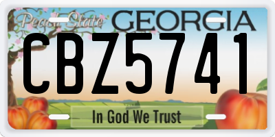 GA license plate CBZ5741