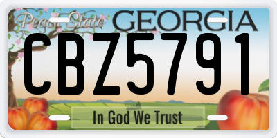 GA license plate CBZ5791