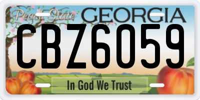 GA license plate CBZ6059