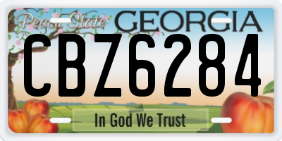 GA license plate CBZ6284