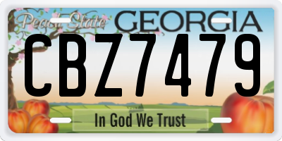 GA license plate CBZ7479