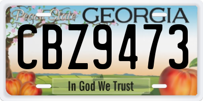 GA license plate CBZ9473