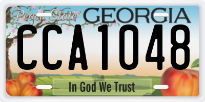 GA license plate CCA1048