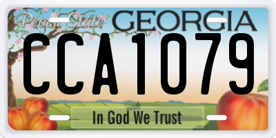 GA license plate CCA1079