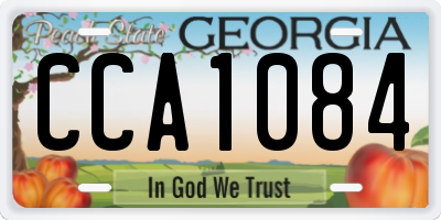 GA license plate CCA1084