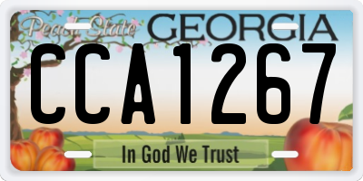 GA license plate CCA1267