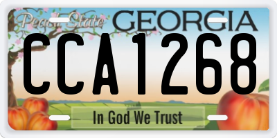 GA license plate CCA1268