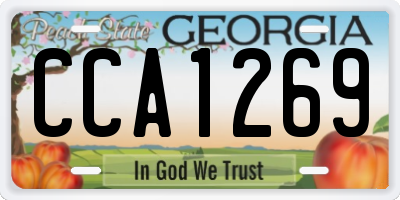GA license plate CCA1269