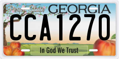 GA license plate CCA1270