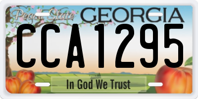 GA license plate CCA1295