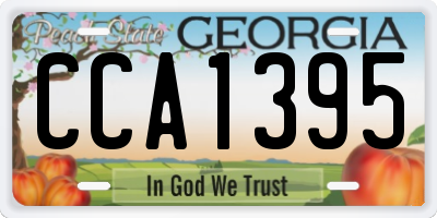 GA license plate CCA1395