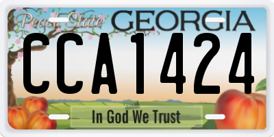 GA license plate CCA1424