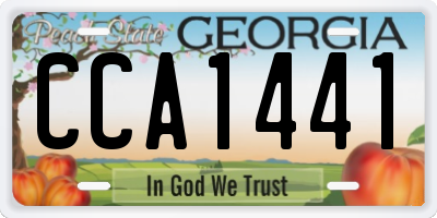 GA license plate CCA1441