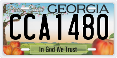 GA license plate CCA1480