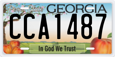 GA license plate CCA1487