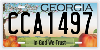 GA license plate CCA1497