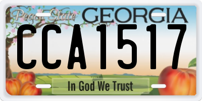GA license plate CCA1517