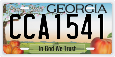 GA license plate CCA1541