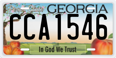 GA license plate CCA1546