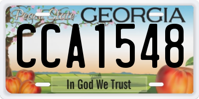 GA license plate CCA1548