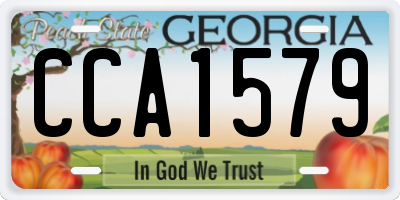 GA license plate CCA1579