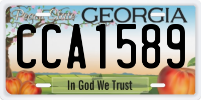 GA license plate CCA1589