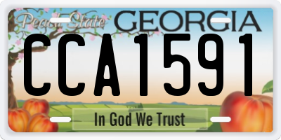 GA license plate CCA1591