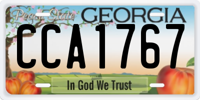 GA license plate CCA1767