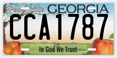 GA license plate CCA1787