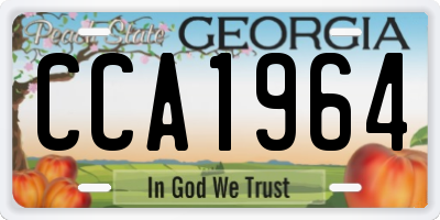 GA license plate CCA1964