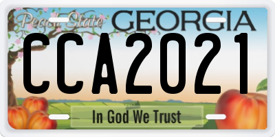 GA license plate CCA2021