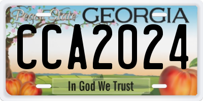 GA license plate CCA2024