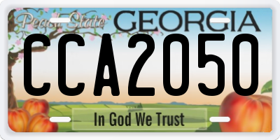 GA license plate CCA2050
