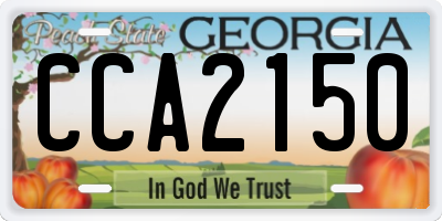 GA license plate CCA2150