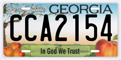 GA license plate CCA2154
