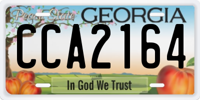 GA license plate CCA2164
