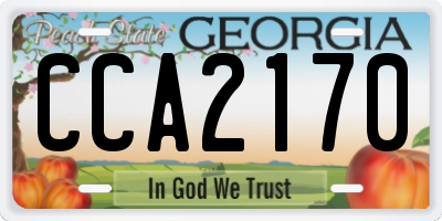 GA license plate CCA2170