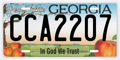 GA license plate CCA2207