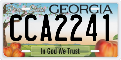 GA license plate CCA2241