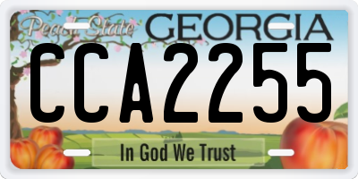 GA license plate CCA2255
