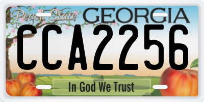 GA license plate CCA2256