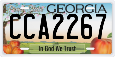 GA license plate CCA2267