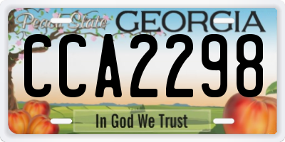 GA license plate CCA2298
