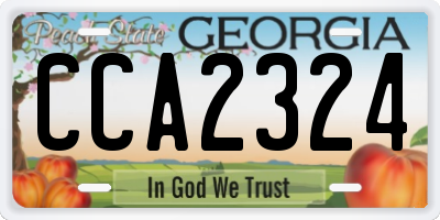 GA license plate CCA2324