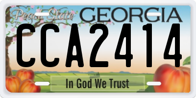 GA license plate CCA2414